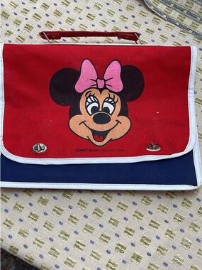 Disney Minnie Mouse Red and Navy Kids Satchel